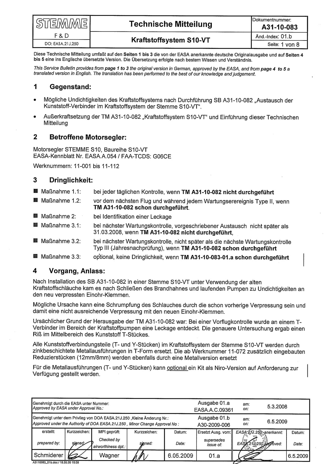 S10 Service Bulletin Fuel System Repairs