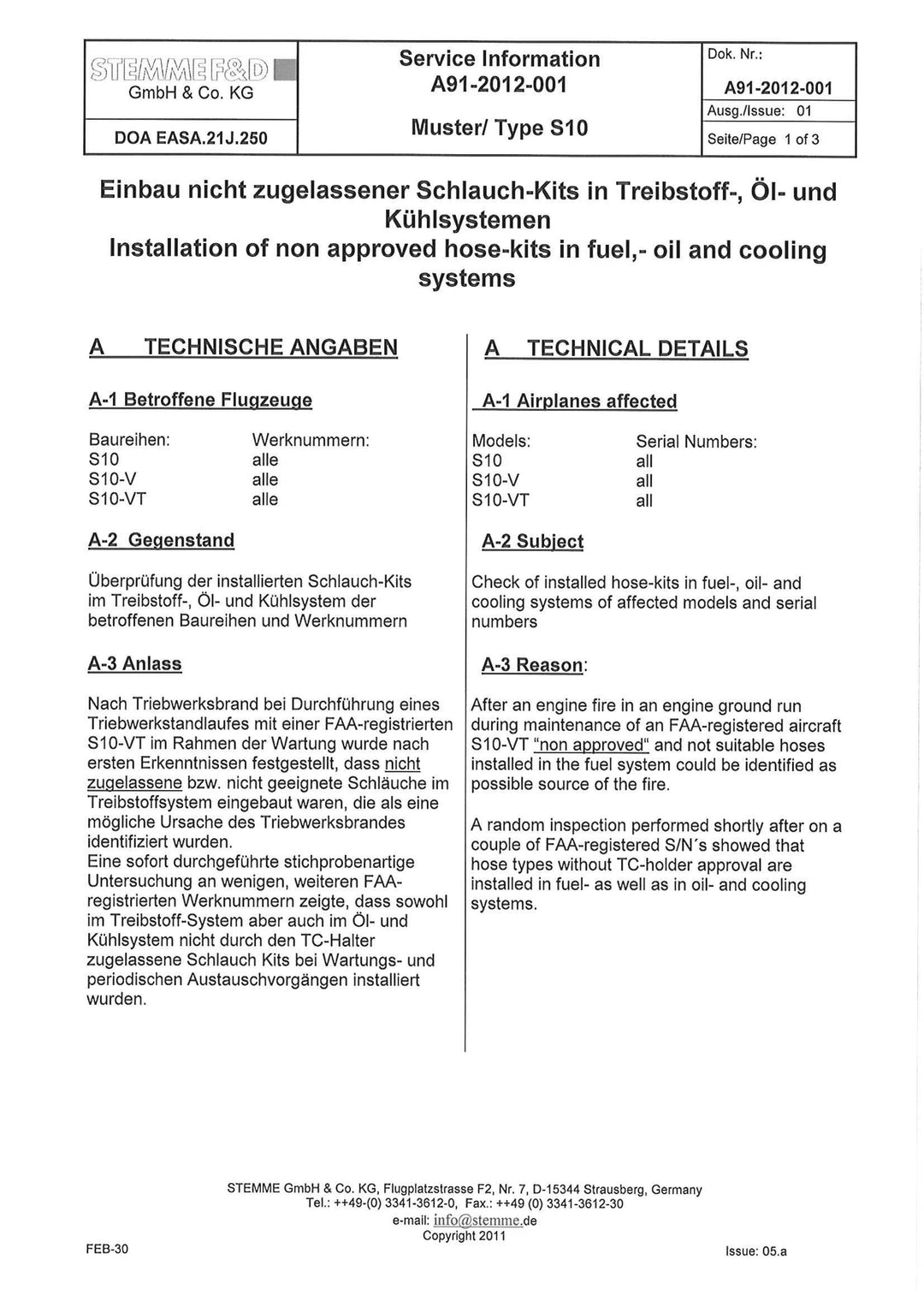 Service Information Non Approved Hose Kit Check