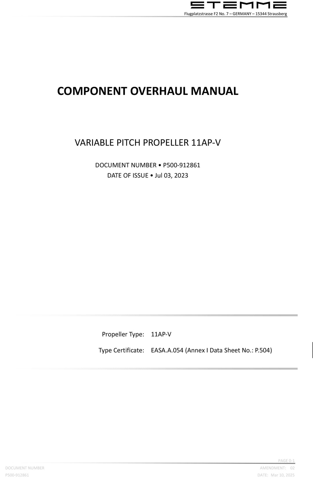 Component Overhaul Manual 11AP-V Revision Pages